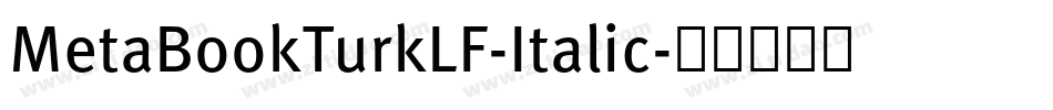 MetaBookTurkLF-Italic字体转换