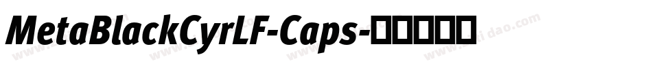 MetaBlackCyrLF-Caps字体转换