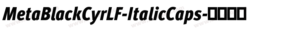 MetaBlackCyrLF-ItalicCaps字体转换