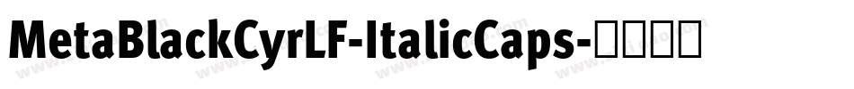 MetaBlackCyrLF-ItalicCaps字体转换