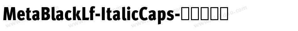 MetaBlackLf-ItalicCaps字体转换