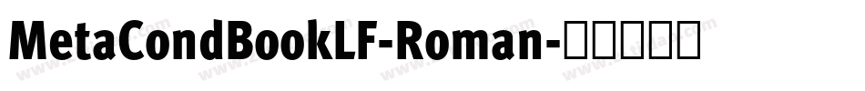 MetaCondBookLF-Roman字体转换