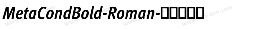 MetaCondBold-Roman字体转换
