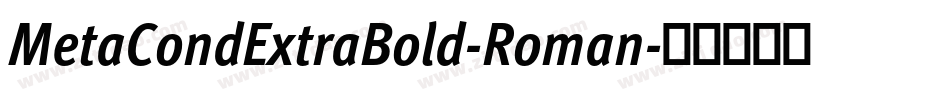 MetaCondExtraBold-Roman字体转换