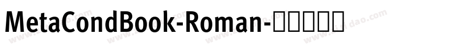 MetaCondBook-Roman字体转换