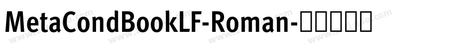 MetaCondBookLF-Roman字体转换