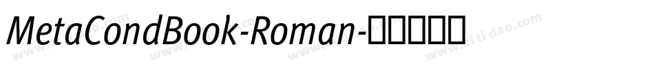 MetaCondBook-Roman字体转换