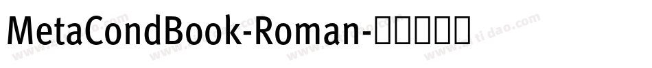 MetaCondBook-Roman字体转换