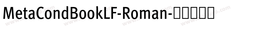 MetaCondBookLF-Roman字体转换