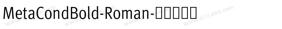 MetaCondBold-Roman字体转换