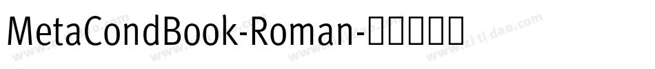 MetaCondBook-Roman字体转换