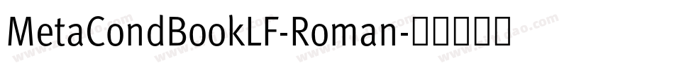 MetaCondBookLF-Roman字体转换
