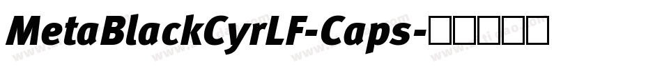 MetaBlackCyrLF-Caps字体转换