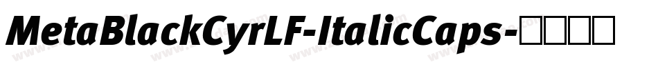 MetaBlackCyrLF-ItalicCaps字体转换
