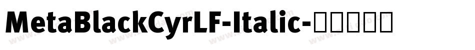 MetaBlackCyrLF-Italic字体转换