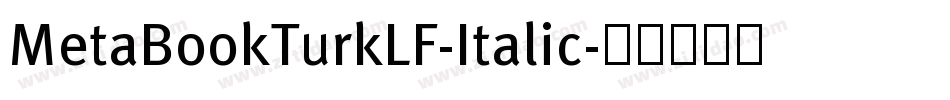 MetaBookTurkLF-Italic字体转换
