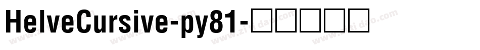 HelveCursive-py81字体转换