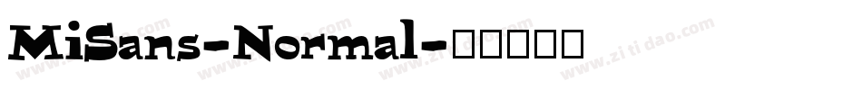 MiSans-Normal字体转换