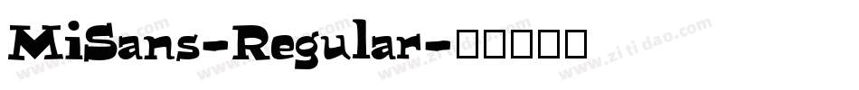 MiSans-Regular字体转换