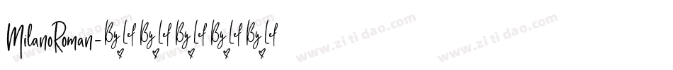MilanoRoman字体转换