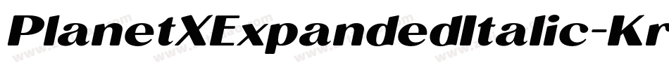 PlanetXExpandedItalic-Kr8X字体转换