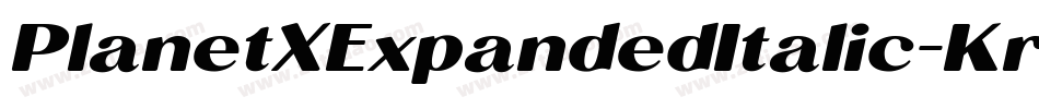 PlanetXExpandedItalic-Kr8X字体转换