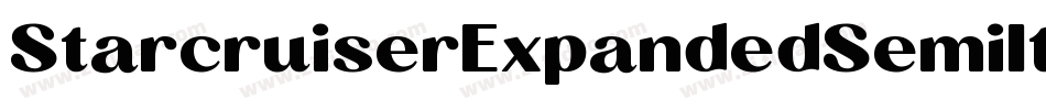 StarcruiserExpandedSemiItal-2pRW字体转换 StarcruiserExpandedSemiItal-2pRW字体转换