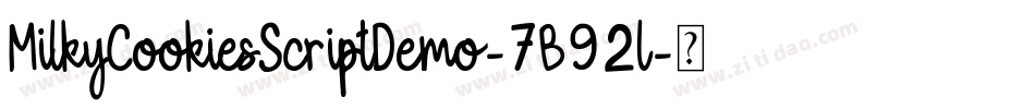MilkyCookiesScriptDemo-7B92l字体转换