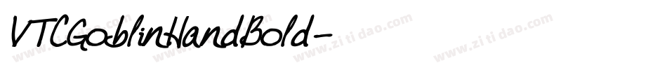 VTCGoblinHandBold字体转换