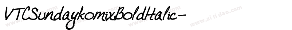 VTCSundaykomixBoldItalic字体转换
