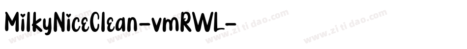 MilkyNiceClean-vmRWL字体转换