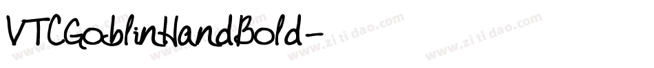 VTCGoblinHandBold字体转换