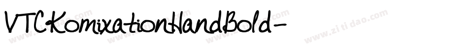 VTCKomixationHandBold字体转换