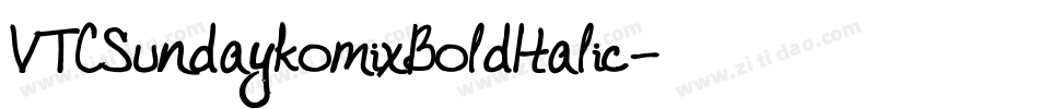 VTCSundaykomixBoldItalic字体转换