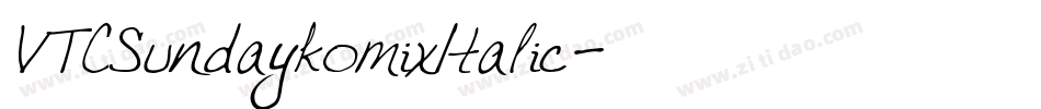 VTCSundaykomixItalic字体转换