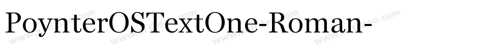 PoynterOSTextOne-Roman字体转换