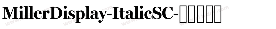 MillerDisplay-ItalicSC字体转换