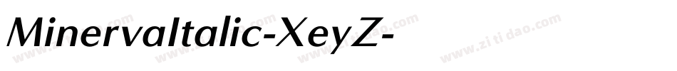 MinervaItalic-XeyZ字体转换