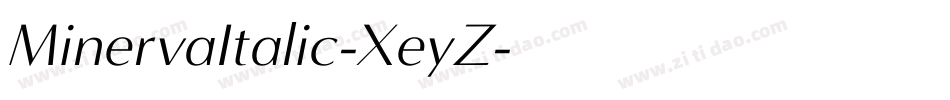 MinervaItalic-XeyZ字体转换