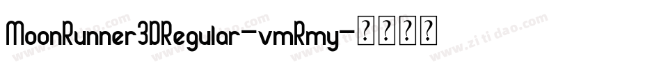 MoonRunner3DRegular-vmRmy字体转换