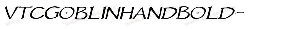 VTCGoblinHandBold字体转换