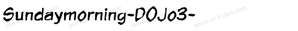 Sundaymorning-DOJo3字体转换