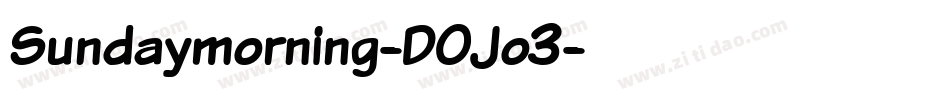 Sundaymorning-DOJo3字体转换