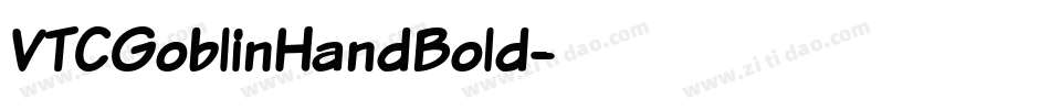 VTCGoblinHandBold字体转换