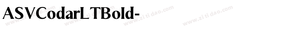 ASVCodarLTBold字体转换