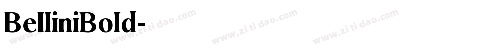 BelliniBold字体转换