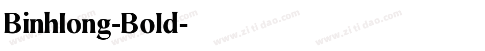 Binhlong-Bold字体转换