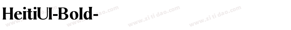 HeitiUI-Bold字体转换