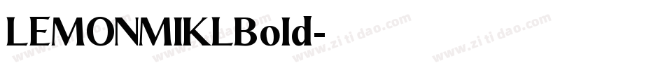 LEMONMIKLBold字体转换