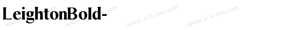 LeightonBold字体转换